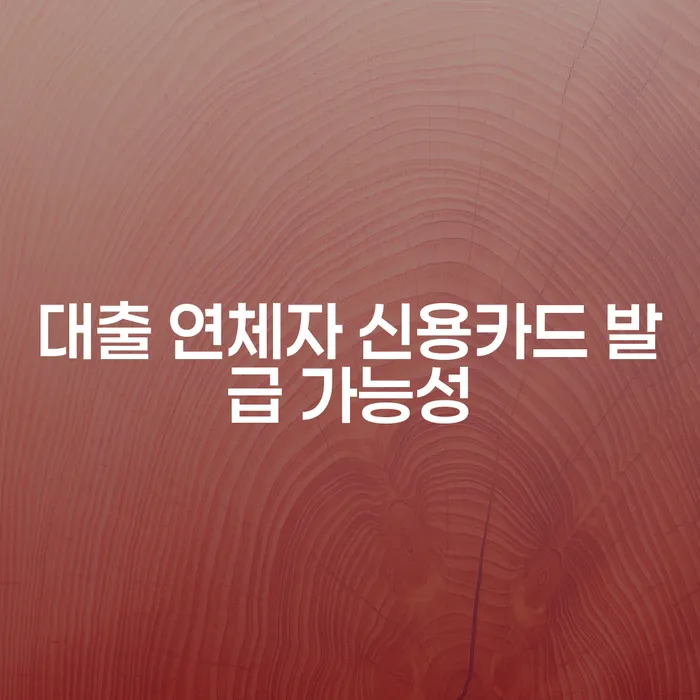 대출 연체자, 신용카드 발급이 가능할까요?