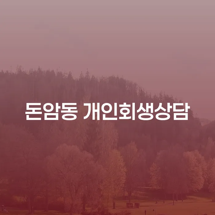 돈암동 개인회생상담, 나에게 맞는 해결책은 무엇일까?